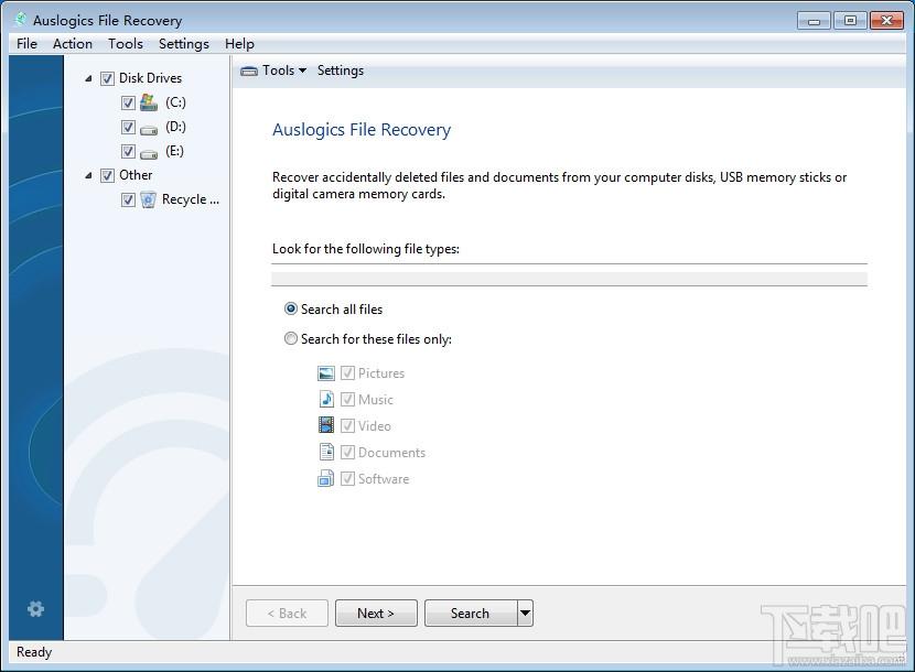 数据恢复,Auslogics File Recovery,Auslogics File Recovery下载